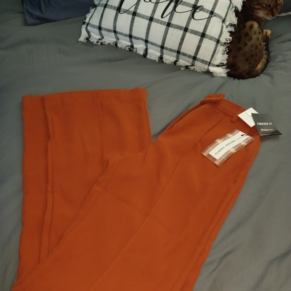 Forever 21 burnt orange high wasted pants